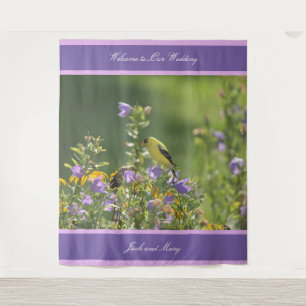 Goldfinch Spring Garden Wedding Tapestry