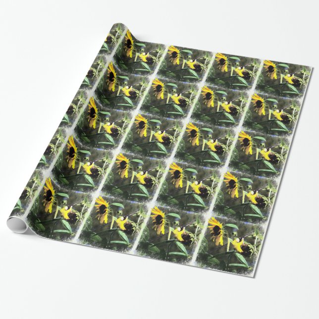 Goldfinch Wrapping Paper (Unrolled)