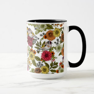 Goldfinches in the garden   mug