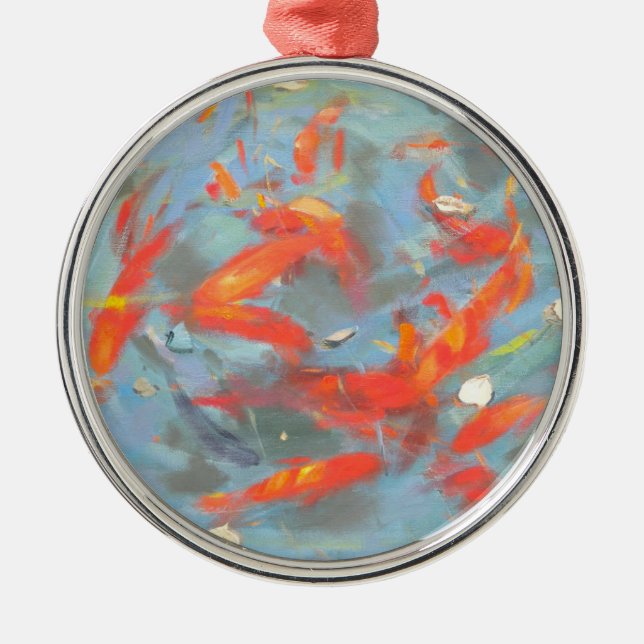 Goldfish 2010 2 metal tree decoration (Front)