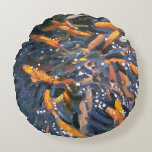 Goldfish 2010 round cushion