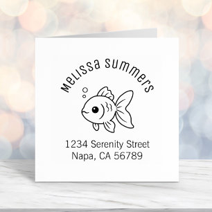 Goldfish Arch Address Self-inking Stamp
