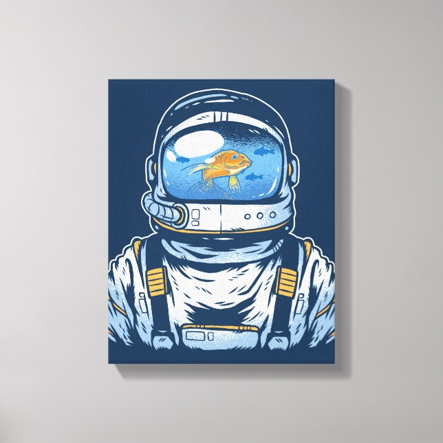 Goldfish Astronaut Canvas Print (Front)