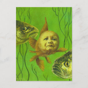 Goldfish Baby Mutant Design Postcard