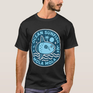 Goldfish Blue Water Pattern Design T-Shirt