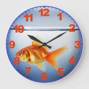 GoldFish Bowl Clock with Numbers