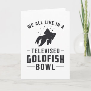Goldfish Bowl Fishing Animal Aquarium Cute Fish Card