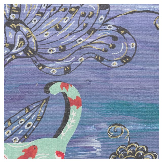 Goldfish Cats Fabric (Close Up)