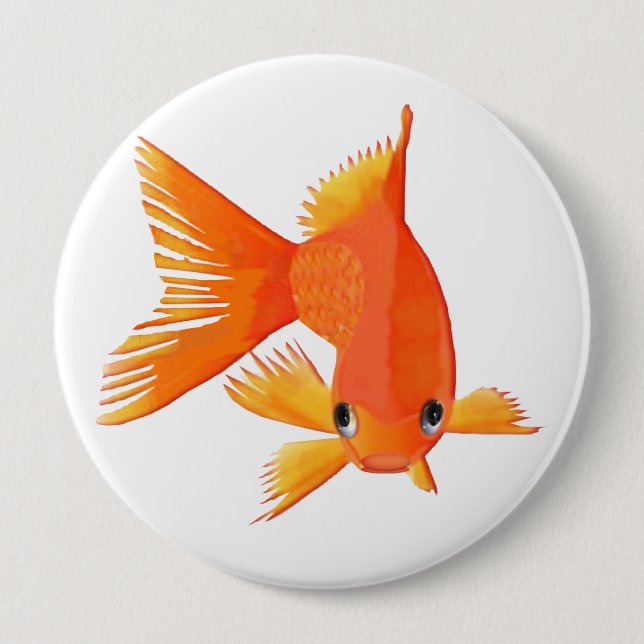 Goldfish Coming at You 10 Cm Round Badge (Front)