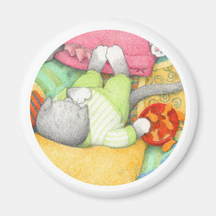 GOLDFISH CRACKERS KITTY Round Magnet