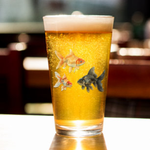 Goldfish Cute Fish Funny Glass