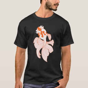 Goldfish Fancy Red White Calico Ryukin Fantail Vei T-Shirt