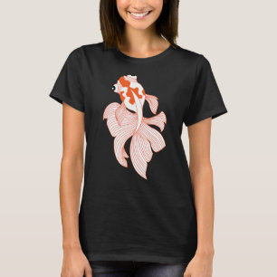 Goldfish Fancy Red White Calico Ryukin Fantail Vei T-Shirt