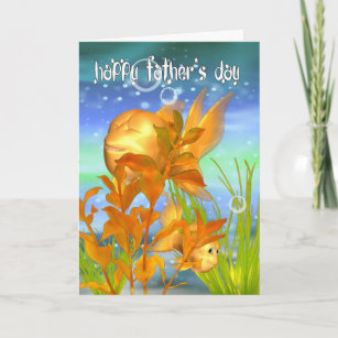 Goldfish Father's Day Card - Goldfish Card For Fat