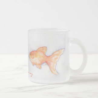 Goldfish Frosted Glass Coffee Mug