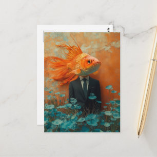 Goldfish in a Suit Postcard