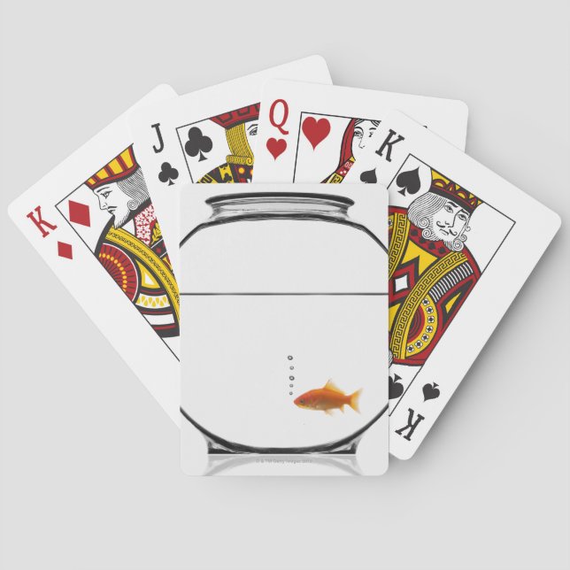 Goldfish in bowl playing cards (Back)