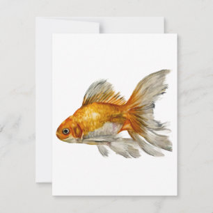 Goldfish In Watercolors Holiday Card