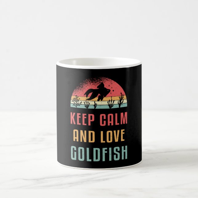 Goldfish Keep Calm And Love Goldfish Animal Fish Coffee Mug (Center)