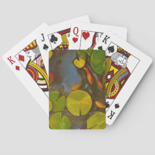Goldfish Koi Pond Water Lilies Playing Cards