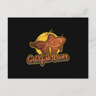 Goldfish Lover Aquarium Vintage Retro Animal Fish Postcard