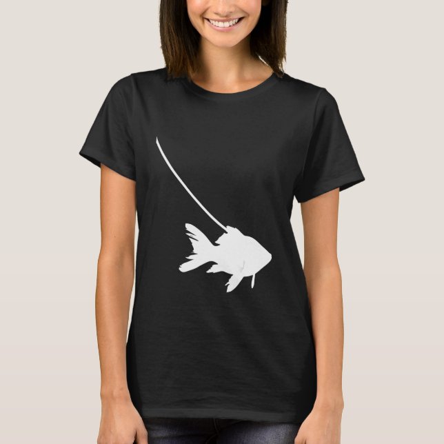 Goldfish on a Leash Fish Pet Aquarium Animal Zoo C T-Shirt (Front)