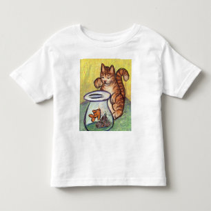 Goldfish & Orange Tabby Cat Custom Art T-Shirts