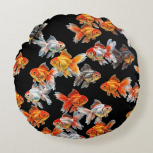 Goldfish Parade Round Cushion