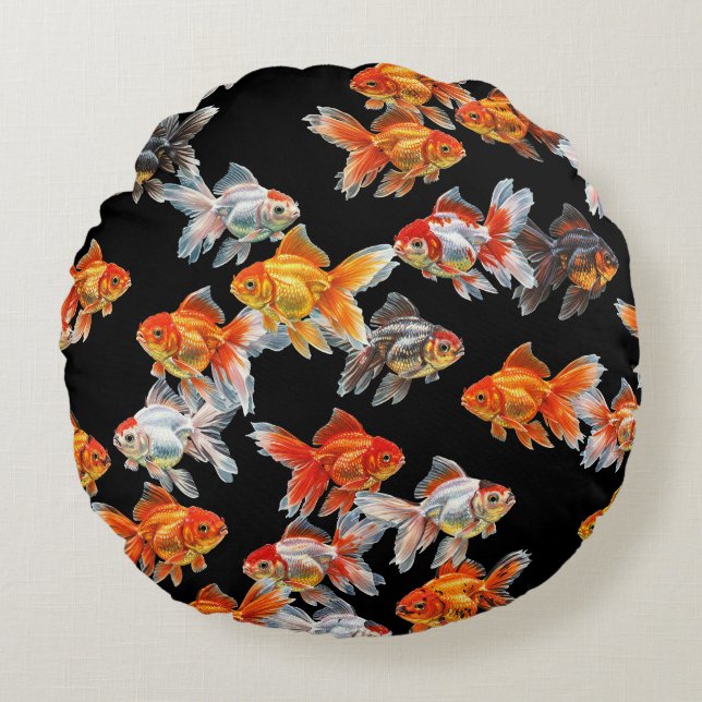 Goldfish Parade Round Cushion (Front)