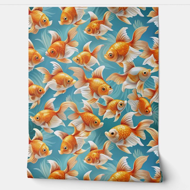 Goldfish Pattern | Wallpaper & Curtain Design  (Unrolling)