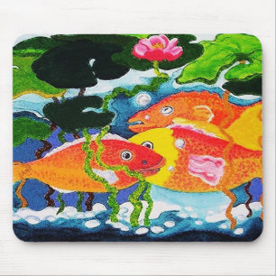 goldfish pond mouse mat