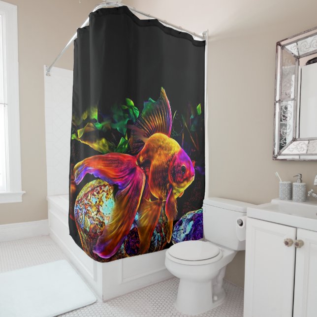 Goldfish Shower Curtain (In Situ)