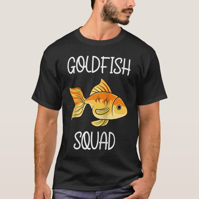 Goldfish Squad Cute Fish Hobby Aquaristics Raglan T-Shirt (Front)