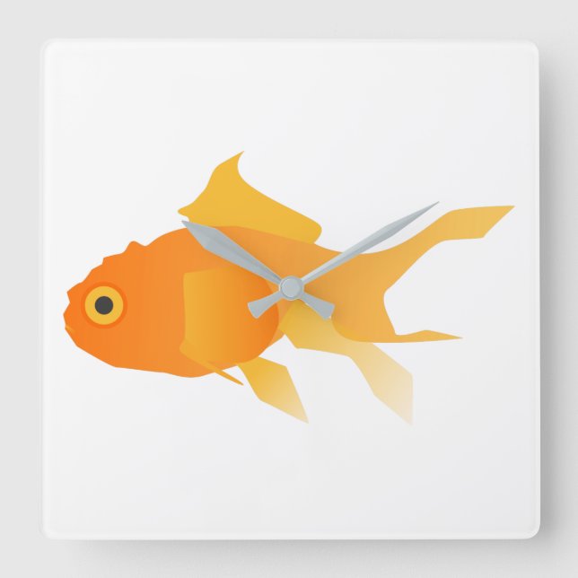 Goldfish Square Wall Clock (Front)