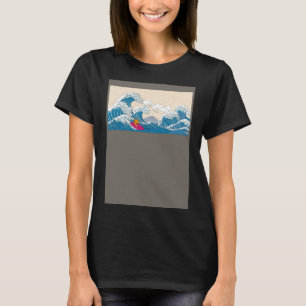 GoldFish Surfing Great Wave Off Kanagawa Surfer T-Shirt