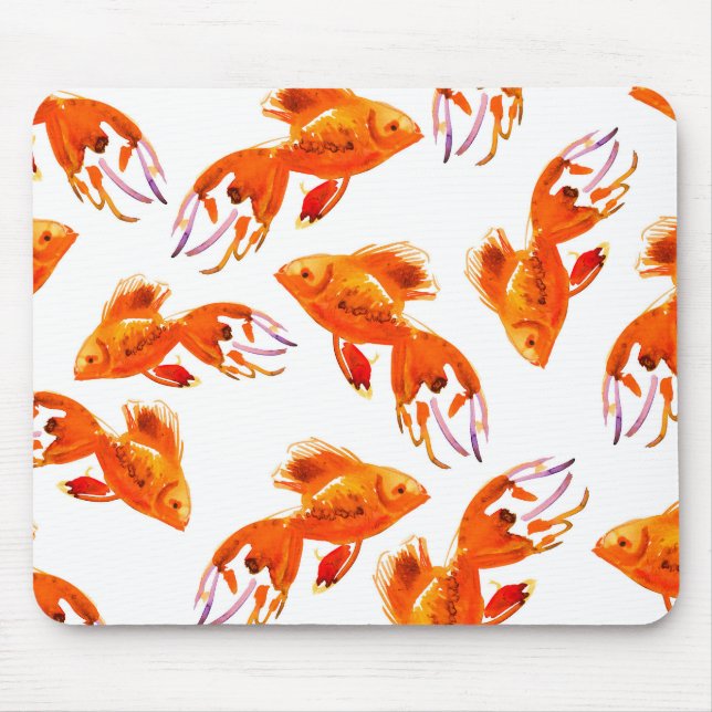 Goldfish Watercolor Mouse Pad (Front)