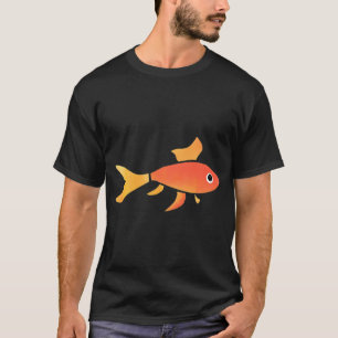GOLDFISH Watercolor Orange Yellow Fish Cutout T-Shirt