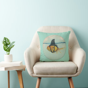 Goldfish with a Shark Fin Cushion