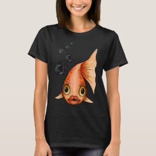 Goldfish with Bubbles, Big-Eyed, Big Lipped Fish, T-Shirt