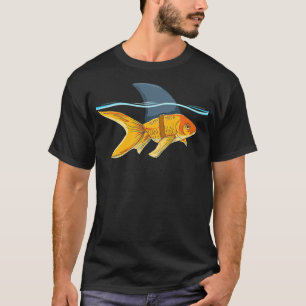 Goldfish with Fin Shark Funny Fish T-Shirt