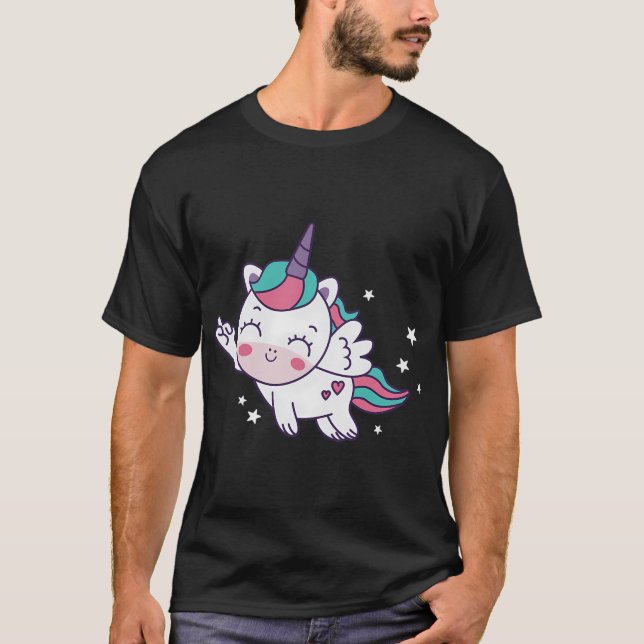 Goldfish with selfie stick. T-Shirt (Front)