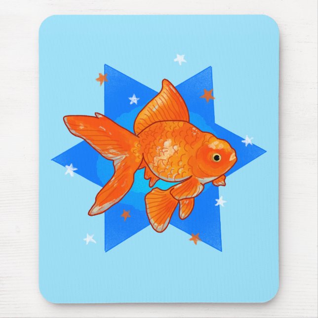 Goldfish with Stars Mouse Mat (Front)