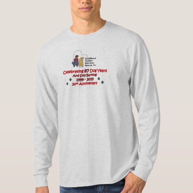 GoldHeart 20th Anniversary Long Sleeve T-Shirt (Front)