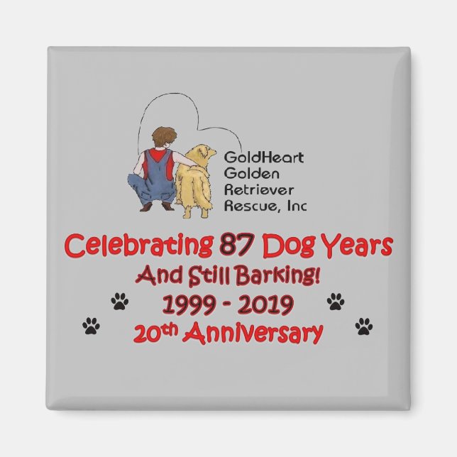 GoldHeart 20th Anniversary Magnet (Front)