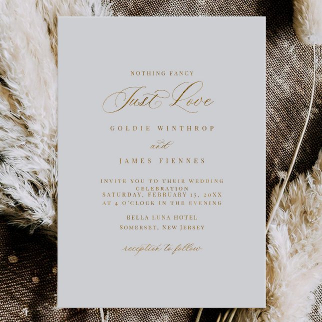 GOLDIE Calligraphy Simple Wedding Invitation (Creator Uploaded)