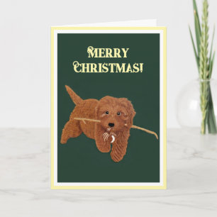 Goldie Doodle Holiday Greeting Card