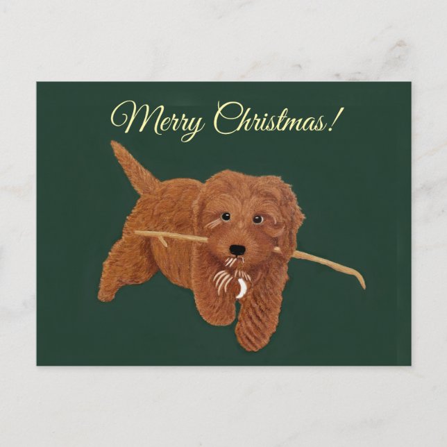 Goldie Doodle Holiday Postcard (Front)
