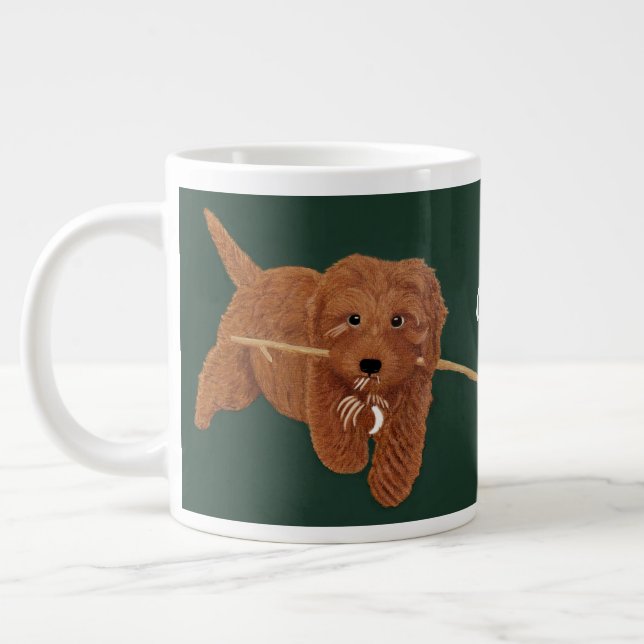 Goldie Doodle Large Coffee Mug (Left)