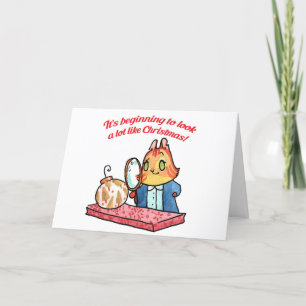 Goldie Investigates Christmas Holiday Card