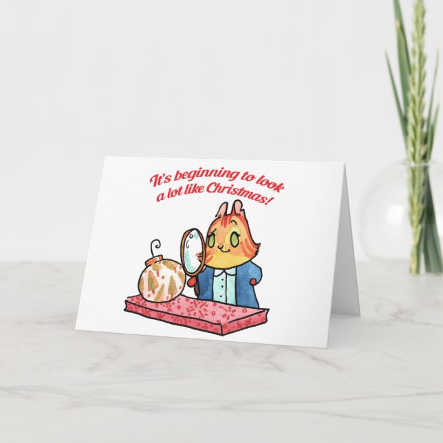 Goldie Investigates Christmas Holiday Card (Front)